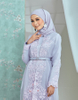 LILAC PURPLE Embroidery baju Kurung