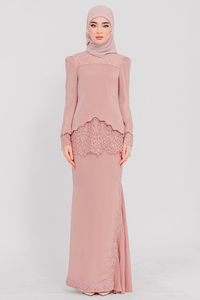 SIPO Wholesale Embroidery High Quality Elegant Malaysia Modern Baju Kurung Premium Texture Twill Islamic Women Dress