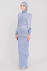 SIPO 2024 Fashion Baju Kurung Elegant Lace Long Sleeves Design Baju Kurung Set with Embroidery