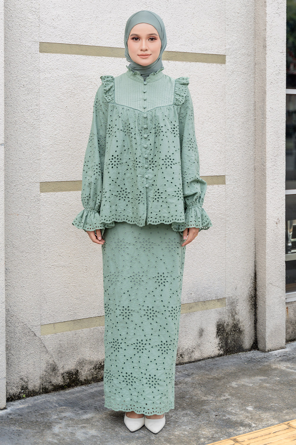 SIPO New Design Malaysia Fully Lined Cotton Embroidery Baju Kurung Modest Wear for Women