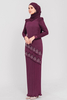 SIPO 2024 Eid 2024 Raya Custom Factory Malaysia Baju Kurung Full Beaded Lace Muslim Dress for Women
