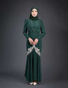 SIPO 2024 EID Custom Malaysia Baju Kurung Wholesale Drapping Dress Muslim Women Kurung Modern with Embroidert 