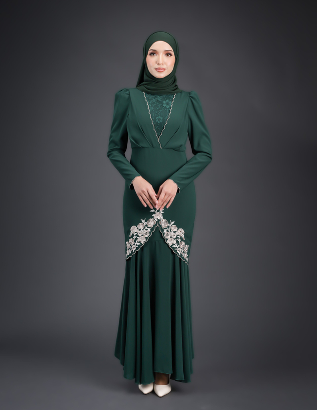 SIPO 2024 EID Custom Malaysia Baju Kurung Wholesale Drapping Dress Muslim Women Kurung Modern with Embroidert 