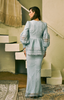 SIPO 2024 Latest Balloon Sleeves Full Polyester Embroidery Lace Kurung Malaysia Baju Kurung Modern Muslim Dress for Women 