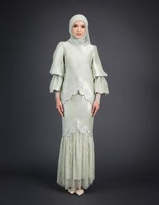 SIPO Wholesale Hot Selling Fashion Design Malaysian Baju Kurung Islamic Dress For Women Songket Brocade Mini kurung with embroidery