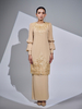 SIPO Wholesale Latest 2024 Factory Price Elegant Muslim Dress Malaysia Baju Kurung Sequin Lace And Mini Puff Shoulder Women Dress