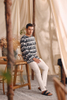 SIPO Contemporary Men's Batik Kurta Key-Hole Neckline And Button Detail Eid Malaysia Kurta