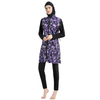 SIPO Newest Floral Print Zipper Front Muslim Burkini Swimwear For Lady