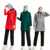 SIPO Free Shipping Jackets Knit Fabric Islamic Long Blouse Muslim Sports Clothing Women Sportswear Dubai Abaya