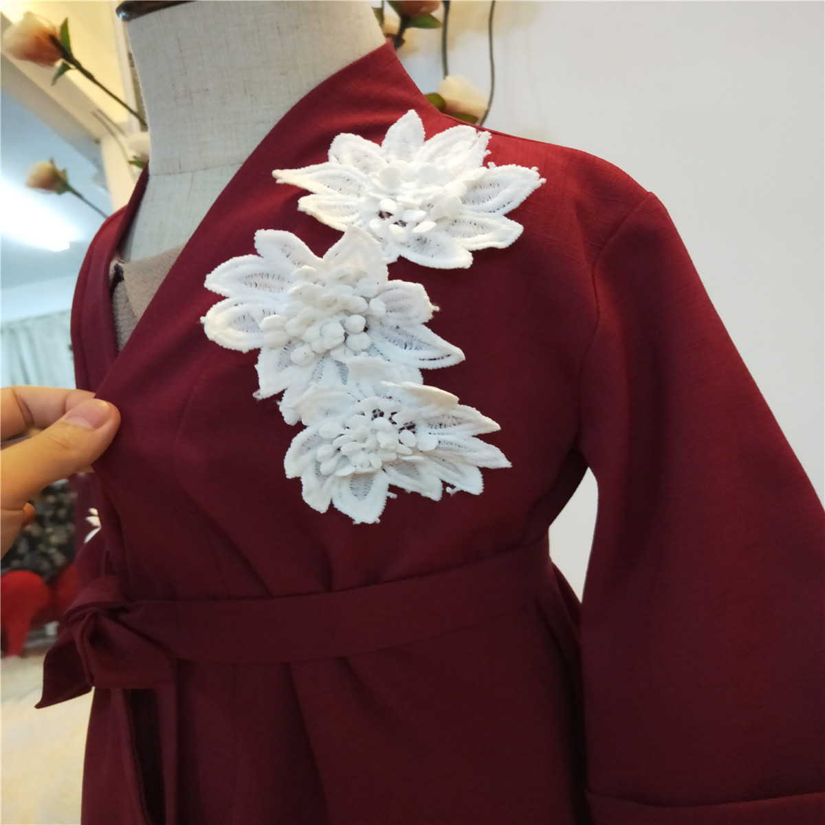 Wholesale Floral Child Kid Modest Muslim Islamic Open Abaya Kimono Cardigan (8)
