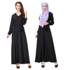 Wholesale V-Neck High Elastic Long Sleeve Muslim Islamic Abaya Ladies Dresses Women Clothing