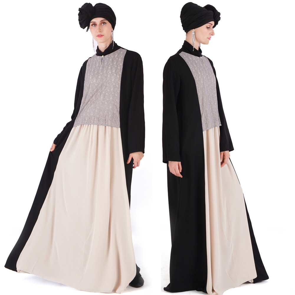 Ethnic Style Islamic Clothing Maxi Dresses Muslim Abaya For Ladies