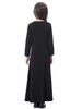 Arabic Crew Neck Breathable Elastic Applique Muslim Islamic Kids Clothing Dress Girls Abaya