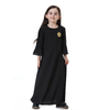 Wholesale Round Neck Long Sleeves Trumpet Cuff Muslim Islamic Kids Causal Clothing Dress Girls Abaya