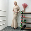 Wholesale Long Sleeves Fishtail Bottom Plain Skirts Maxi Long Dresses Spandex Under Abaya