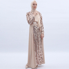 Abaya Opening Maxi Dress Front Opened Style Long Sleeve Islamic Muslim Kimono