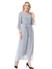 Modest MiddleEastern Crew Neck Zippered Breathable Long Sleeve Muslim Islamic Women Abaya Dress Clothing