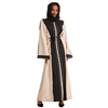 Burkha Dubai Round Neck High Elastic Applique Long Sleeves Muslim Islamic Women Abaya Dress Clothing