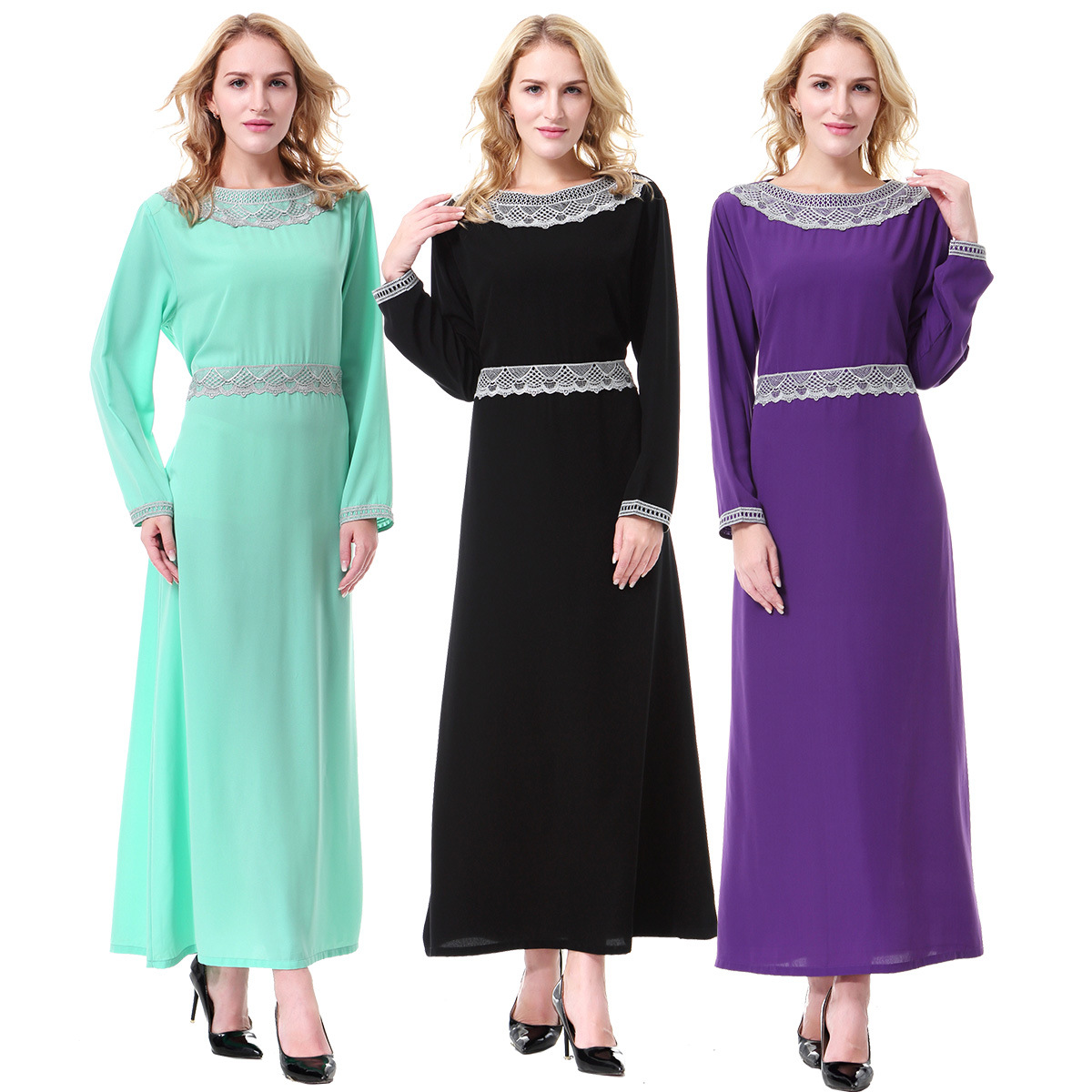 Muslim Arab Middle East Dubai Saudi Malaysia Ladies Robe Long Skirt Dress