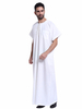 Traditional Embroidery Breathable Summer Short Sleeve Muslim Islamic Clothing Robes Thobes