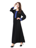 Arabian Dubai Comfortable Round Neck Applique Muslim Islamic Women Abaya Dresses Clothing