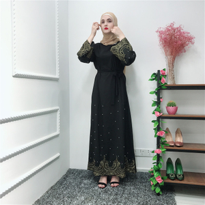 Fashion Luxury Muslim Dresses Elegant Turkey Middle East Kaftan Abaya Islamic Clothing