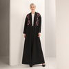 Middle Easct Floral Print Modest Fashion Open Abaya Kimono