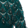 Islamic Sequin Tassel Chiffon Outer Flared Sleeve Female Muslim Maxi Dress