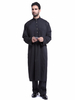 Traditional Adults Jubba Embroidery Breathable Solid Islamic Clothing Robe Muslim Men Thobes
