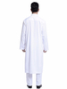 Traditional Adults Jubba Embroidery Breathable Solid Islamic Clothing Robe Muslim Men Thobes