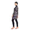 Muslim Plus Size Slim High Elastic Tight-fitting Long-sleeved Swimsuit Three-piece Printed Swimsuit
