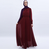 Double Layers Chiffon High Waist Muslim Islamic Abaya Modest Dress