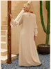 RTS Ruffle Sleeve Sequins Embroidery Muslim Islamic Abaya Maxi Dress