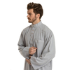 Middle East Pocket Pure Clolor Modest Muslim Islamic Round Collar Man Thobe