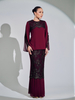 SIPO Custom Eid Latest 2024 Design Malaysia Baju Kurung Muslim Clothing Premium Chiffon with Italian Crepe Women Dress