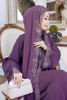 SIPO Elegant and Luxurious Korean Nidha Abaya with Exclusive French Lace and Sparkling Rhinestones and Matching Shawl