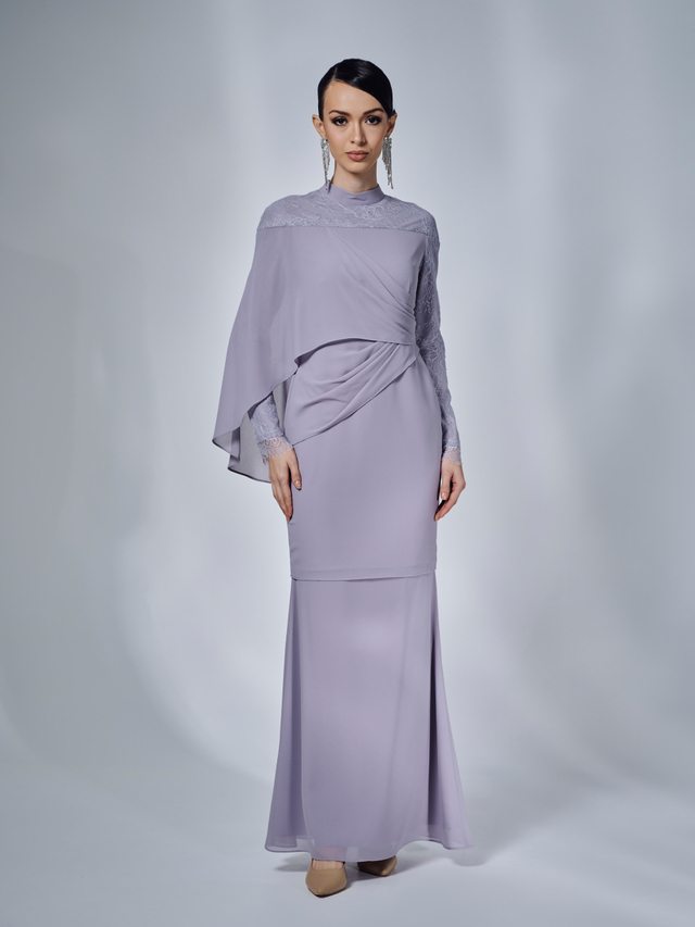 SIPO 2024 New Arrival Malaysia Traditional Baju Kurung Lace Sleeve Muslim Modern Baju Kurung Wanita Dress