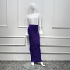 Autumn Modern Modest Fashion Stripe New Muslim Lady Latest Design Sheath Dress Skirt