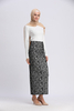 Retro Lace New Design Dubai Muslim Lady Modest Fashion Sheath Dress Skirt