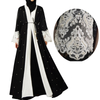 Black Modest Muslimah Open Cardigan Robe Modest Muslimah Dubai Maxi Dresses Islamic Women's Abaya