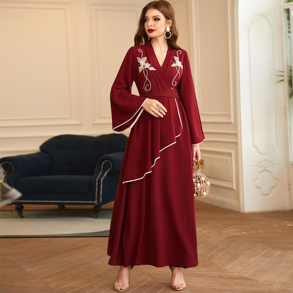 Islamic Luxury Modest Muslim Women Maxi Dresses Casual Clothing Abaya