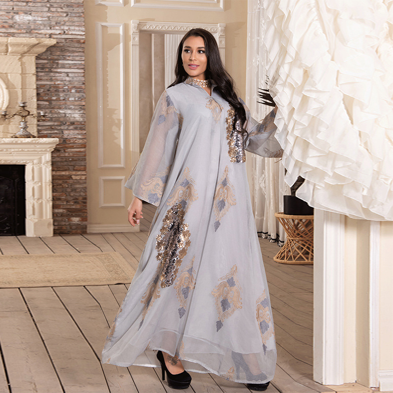 Islamic Women Clothing Dubai Abaya Fabric Kimono Maxi Muslim Women Kaftan