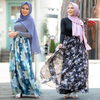 2022 European and American new style women's chiffon fashion printed skirt