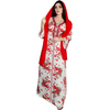  Embroidery Women Maxi Open Dubai Borka Cotton Print Islamic Clothing Modest Vêtements Muslim Dress Kimono Abaya