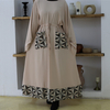 2022 Cross-border Women's European and American Muslim Fashion Simple Stitching Waist Arab Turkish Dress