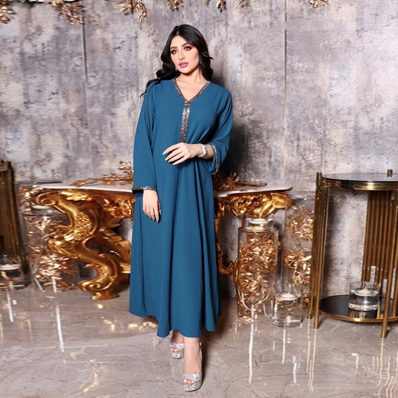  Modest Robe Femme Musulman Islamic Clothing Turkish Women Vetement Femme Kimono Dubai Prayer Clothes Kebaya Maleisie Maxi Dress Open Abaya