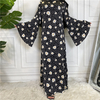 AliExpress ebay Amazon Middle East Dubai hot sale fashion print plus size lace up Muslim dress