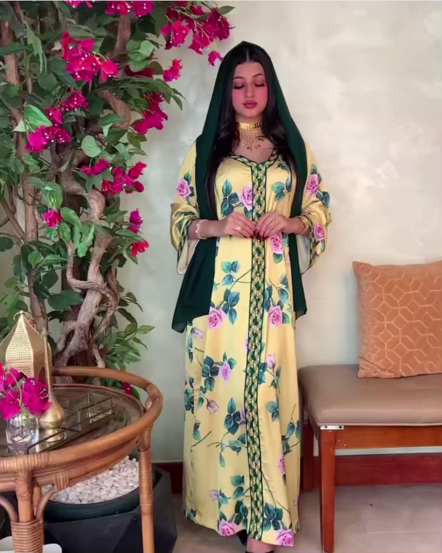  Modest Muslim Dress Embroidery Open Dubai Kaftan Islamic Clothing Borka Fabric Kimono Wholesale Fashion Abaya