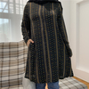 2022 Muslim Fashion Women's Plus Size Mid-length Shirt Arabian Ramadan Double Pockets Spot Shipping