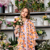  Dubai Fashion Fabric Borka Wholesale Muslim Dress Modest Kaftan Islamic Clothing Open Kids Child Embroidery Kimono Abaya